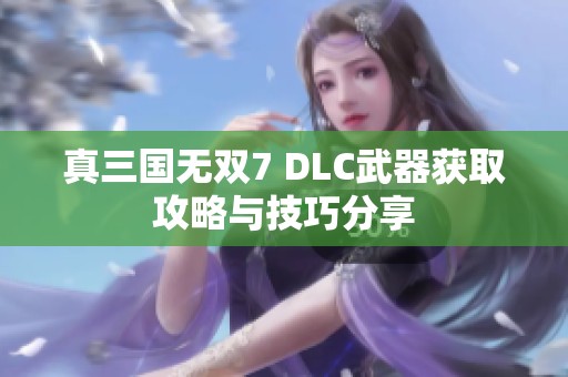 真三国无双7 DLC武器获取攻略与技巧分享