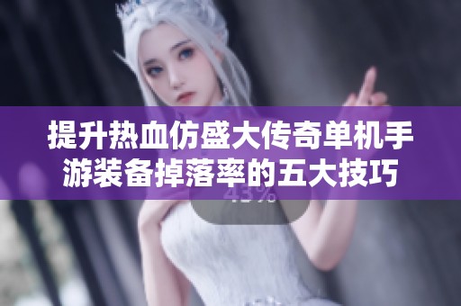 提升热血仿盛大传奇单机手游装备掉落率的五大技巧