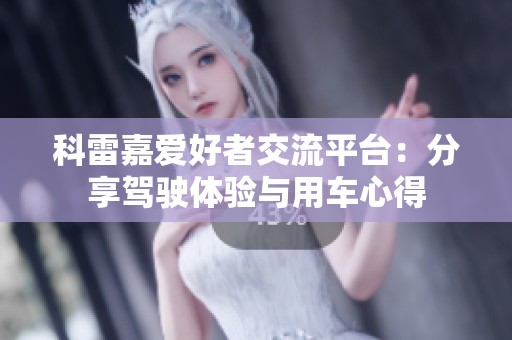 科雷嘉爱好者交流平台：分享驾驶体验与用车心得