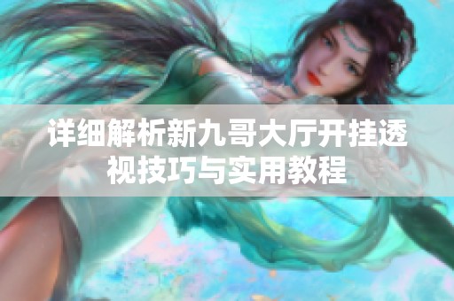详细解析新九哥大厅开挂透视技巧与实用教程