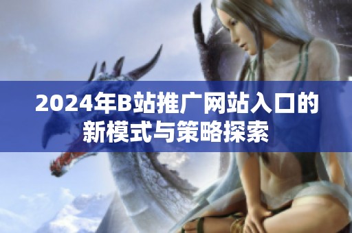2024年B站推广网站入口的新模式与策略探索