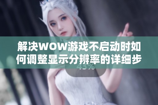 解决WOW游戏不启动时如何调整显示分辨率的详细步骤