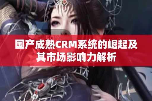 国产成熟CRM系统的崛起及其市场影响力解析