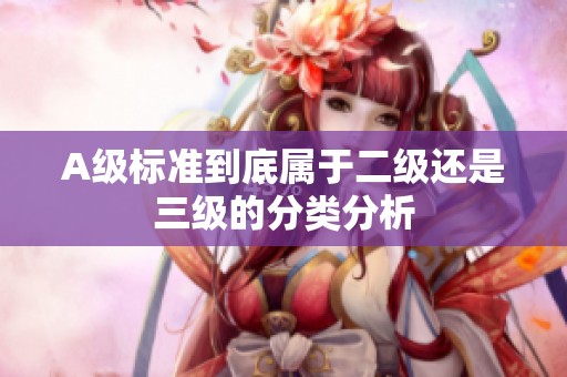 A级标准到底属于二级还是三级的分类分析