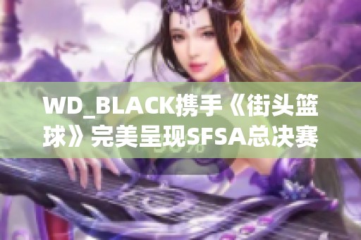 WD_BLACK携手《街头篮球》完美呈现SFSA总决赛盛况