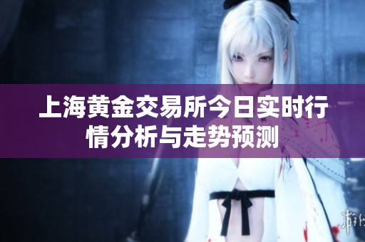 上海黄金交易所今日实时行情分析与走势预测