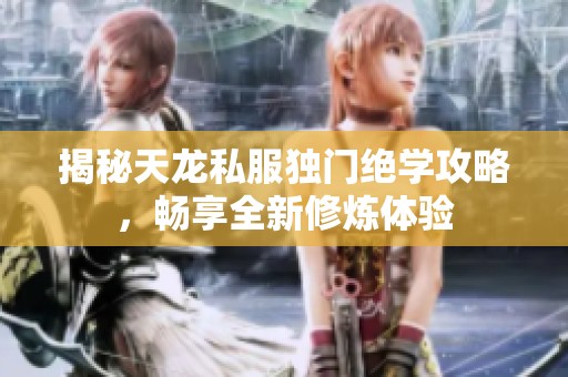 揭秘天龙私服独门绝学攻略，畅享全新修炼体验