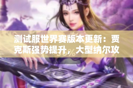 测试服世界赛版本更新：贾克斯强势提升，大型纳尔攻击力调整解析