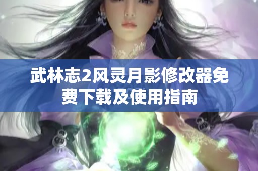 武林志2风灵月影修改器免费下载及使用指南