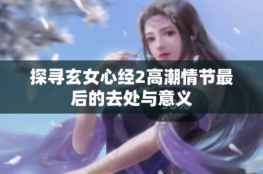 探寻玄女心经2高潮情节最后的去处与意义