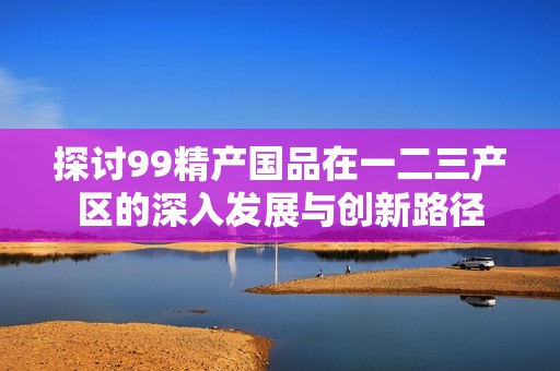探讨99精产国品在一二三产区的深入发展与创新路径