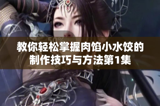 教你轻松掌握肉馅小水饺的制作技巧与方法第1集