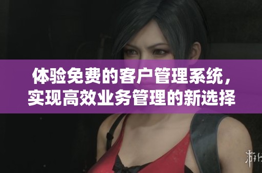 体验免费的客户管理系统，实现高效业务管理的新选择