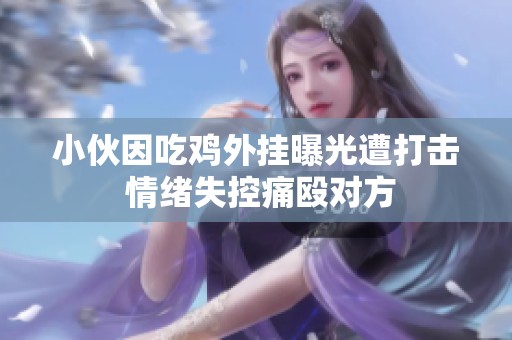 小伙因吃鸡外挂曝光遭打击 情绪失控痛殴对方