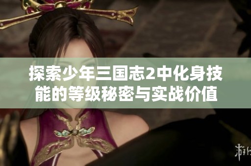 探索少年三国志2中化身技能的等级秘密与实战价值