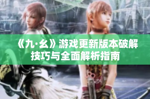 《九·幺》游戏更新版本破解技巧与全面解析指南