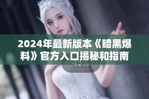 2024年最新版本《暗黑爆料》官方入口揭秘和指南