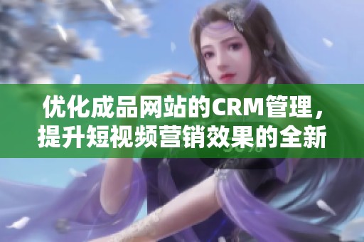 优化成品网站的CRM管理，提升短视频营销效果的全新策略