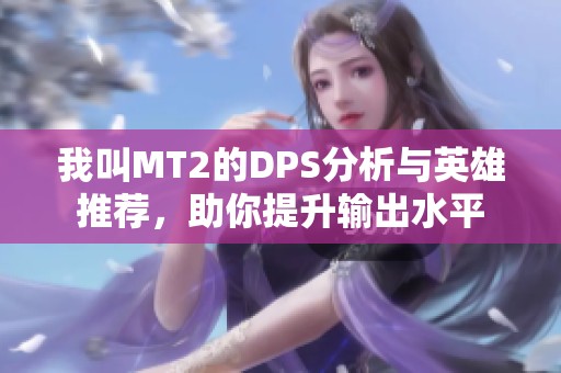 我叫MT2的DPS分析与英雄推荐，助你提升输出水平