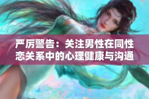 严厉警告：关注男性在同性恋关系中的心理健康与沟通挑战