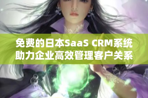 免费的日本SaaS CRM系统助力企业高效管理客户关系