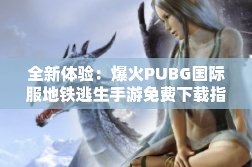 全新体验：爆火PUBG国际服地铁逃生手游免费下载指南