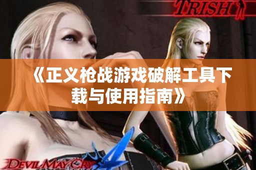 《正义枪战游戏破解工具下载与使用指南》