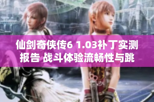 仙剑奇侠传6 1.03补丁实测报告 战斗体验流畅性与跳动现象分析