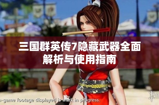 三国群英传7隐藏武器全面解析与使用指南