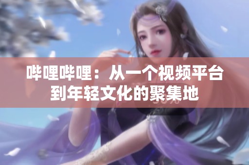 哔哩哔哩：从一个视频平台到年轻文化的聚集地