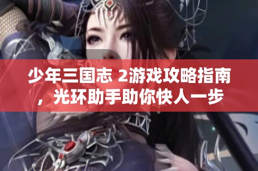 少年三国志 2游戏攻略指南，光环助手助你快人一步