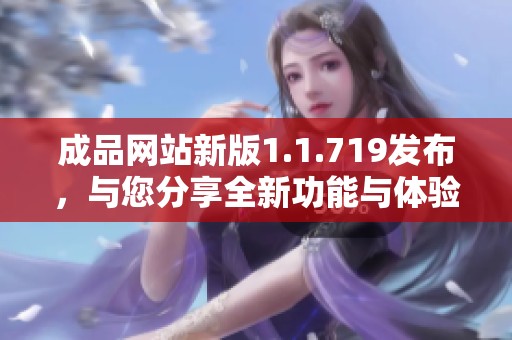 成品网站新版1.1.719发布，与您分享全新功能与体验