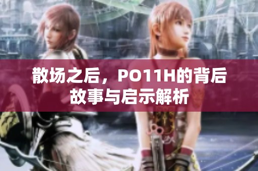 散场之后，PO11H的背后故事与启示解析