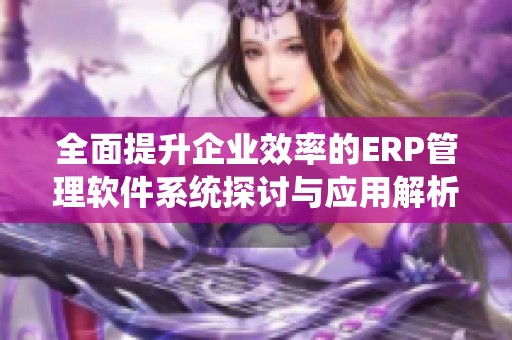 全面提升企业效率的ERP管理软件系统探讨与应用解析