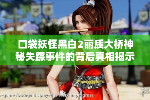 口袋妖怪黑白2丽质大桥神秘失踪事件的背后真相揭示