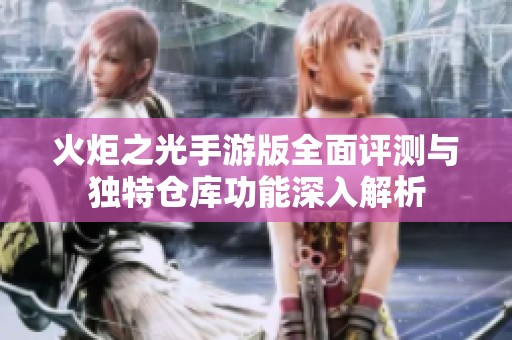 火炬之光手游版全面评测与独特仓库功能深入解析