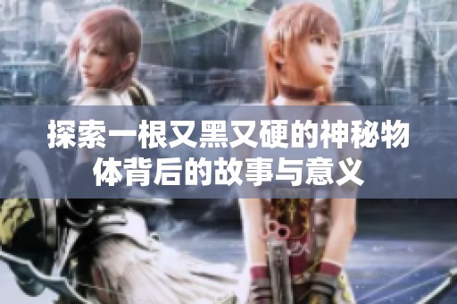 探索一根又黑又硬的神秘物体背后的故事与意义