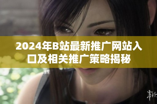 2024年B站最新推广网站入口及相关推广策略揭秘