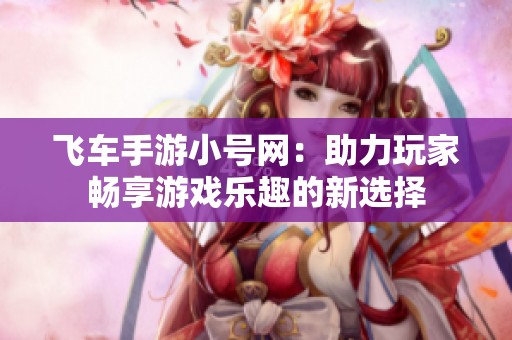飞车手游小号网：助力玩家畅享游戏乐趣的新选择