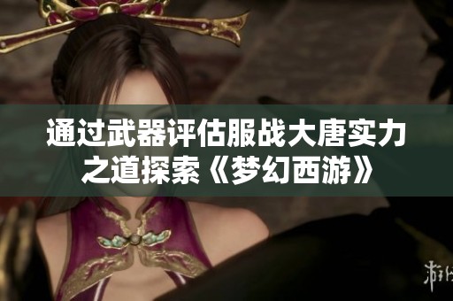 通过武器评估服战大唐实力之道探索《梦幻西游》