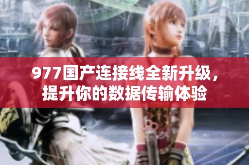 977国产连接线全新升级，提升你的数据传输体验