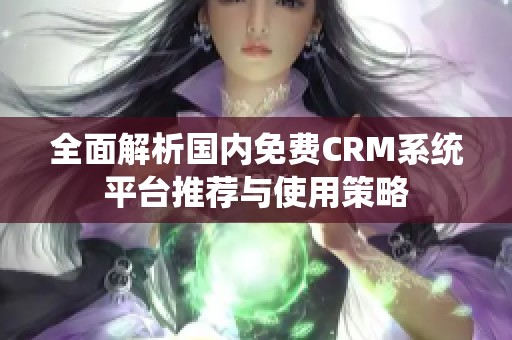 全面解析国内免费CRM系统平台推荐与使用策略