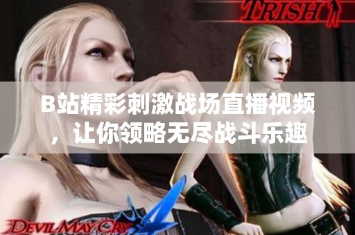 B站精彩刺激战场直播视频，让你领略无尽战斗乐趣
