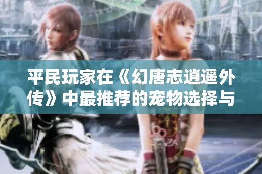 平民玩家在《幻唐志逍遥外传》中最推荐的宠物选择与培养技巧解析