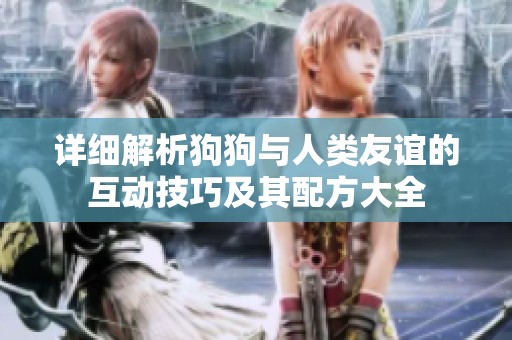 详细解析狗狗与人类友谊的互动技巧及其配方大全
