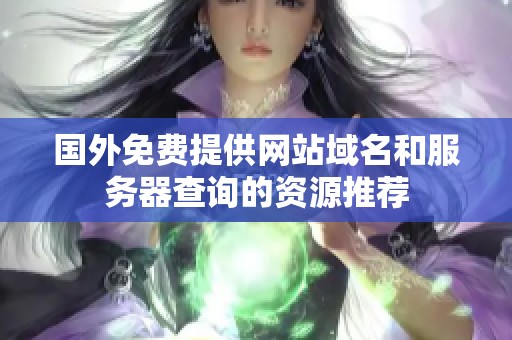 国外免费提供网站域名和服务器查询的资源推荐