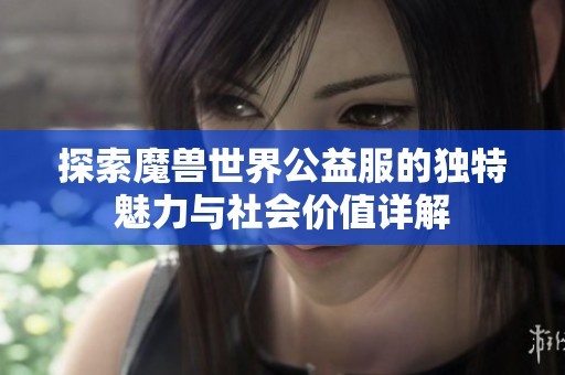 探索魔兽世界公益服的独特魅力与社会价值详解