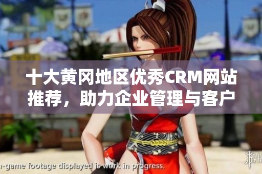 十大黄冈地区优秀CRM网站推荐，助力企业管理与客户关系优化