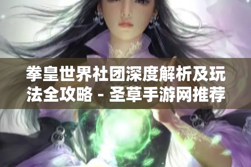 拳皇世界社团深度解析及玩法全攻略 - 圣草手游网推荐