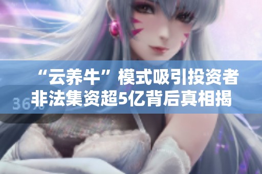 “云养牛”模式吸引投资者非法集资超5亿背后真相揭秘
